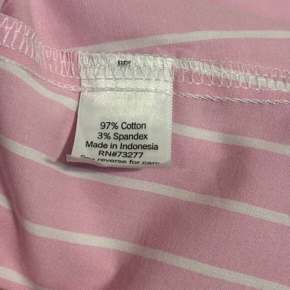 NWT CROFT & BARROW Pink/White Blouse with Buttons (Cotton/Spandex) - 3x - Picture 8 of 15